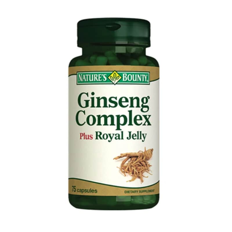Nature's Bounty Ginseng Complex Plus Royal Jelly Supplement 75 capsules