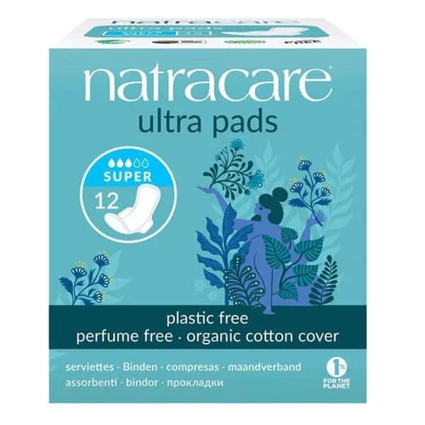 Natracare Super Organic Cotton Ultra Pads - 12 Count