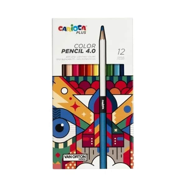 Carioca Plus 4.0 Colored Pencils – 12 High Pigment Colors