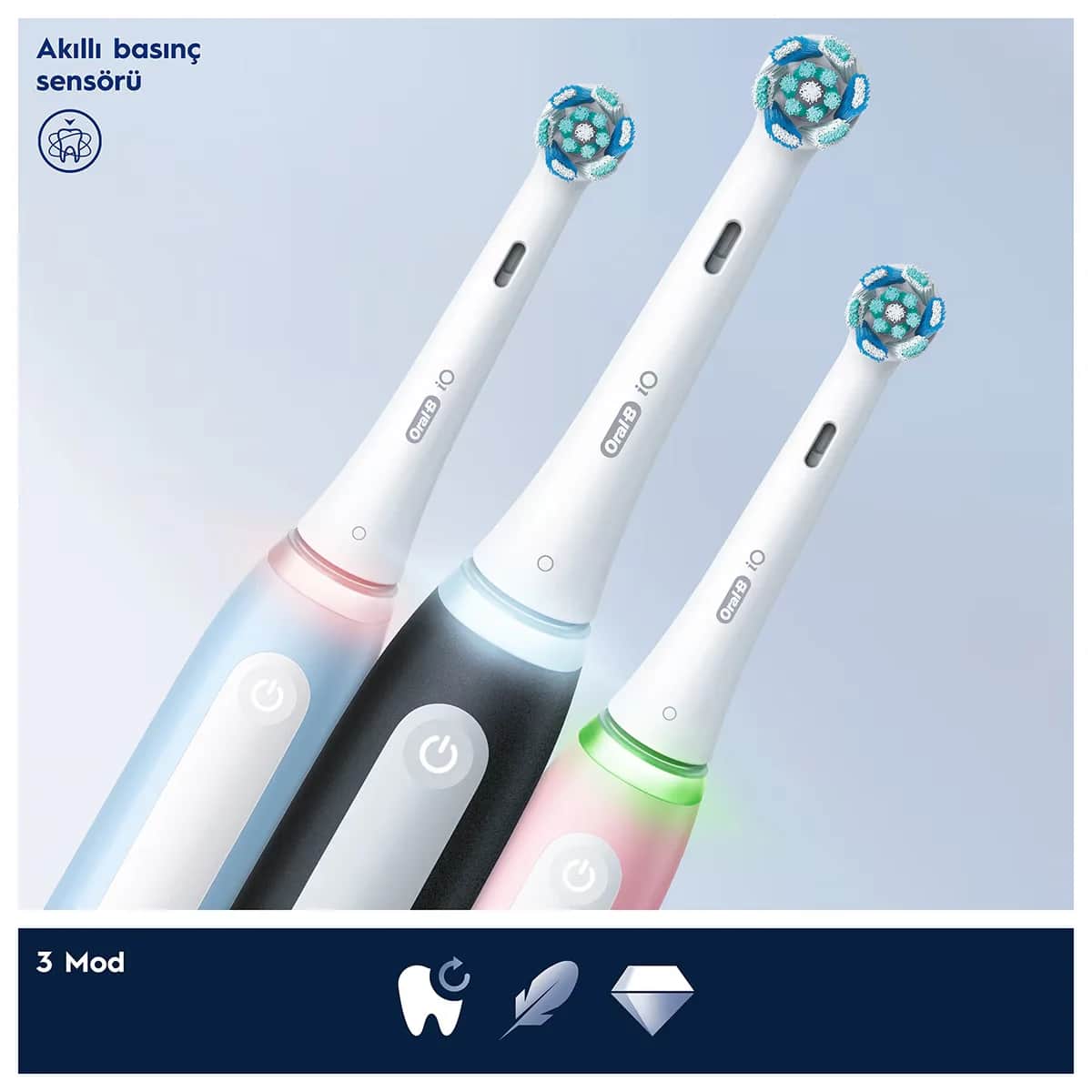 Oral-b Io3 rechargeable Toothbrush Black And Blue 2-pcs Set