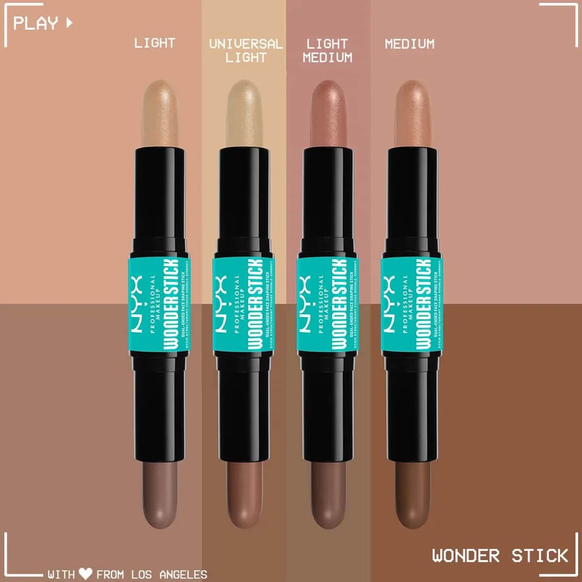 Nyx Professional Makeup Wonder Stick Double-ended Cream Contour &amp; Highlighter Stick Medium