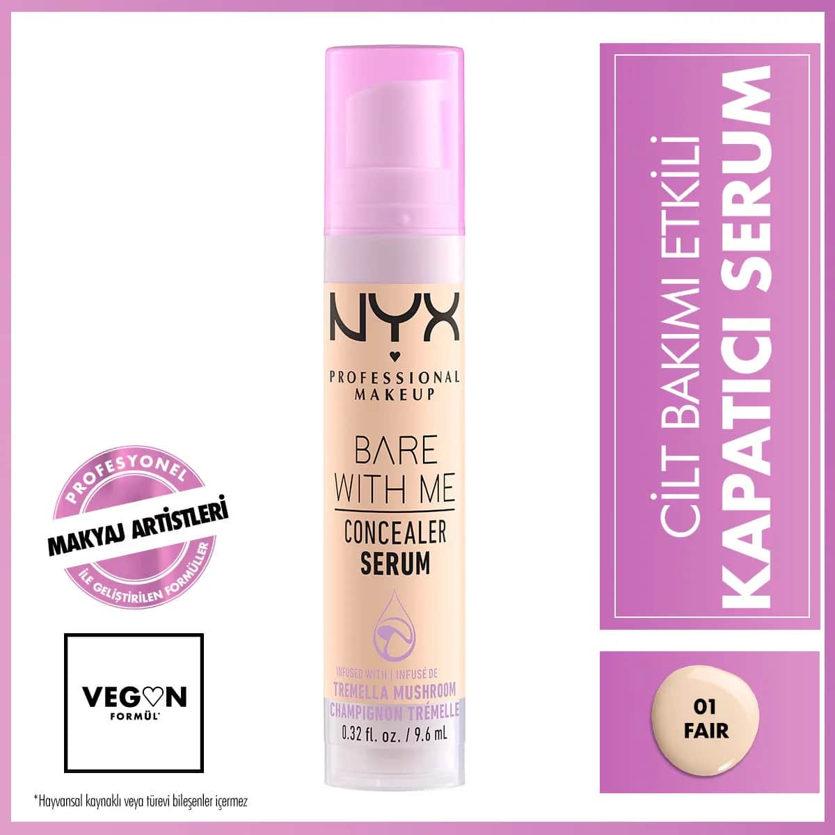 Nyx Professional Makeup Bare With Me Concealer Serum 01 fair