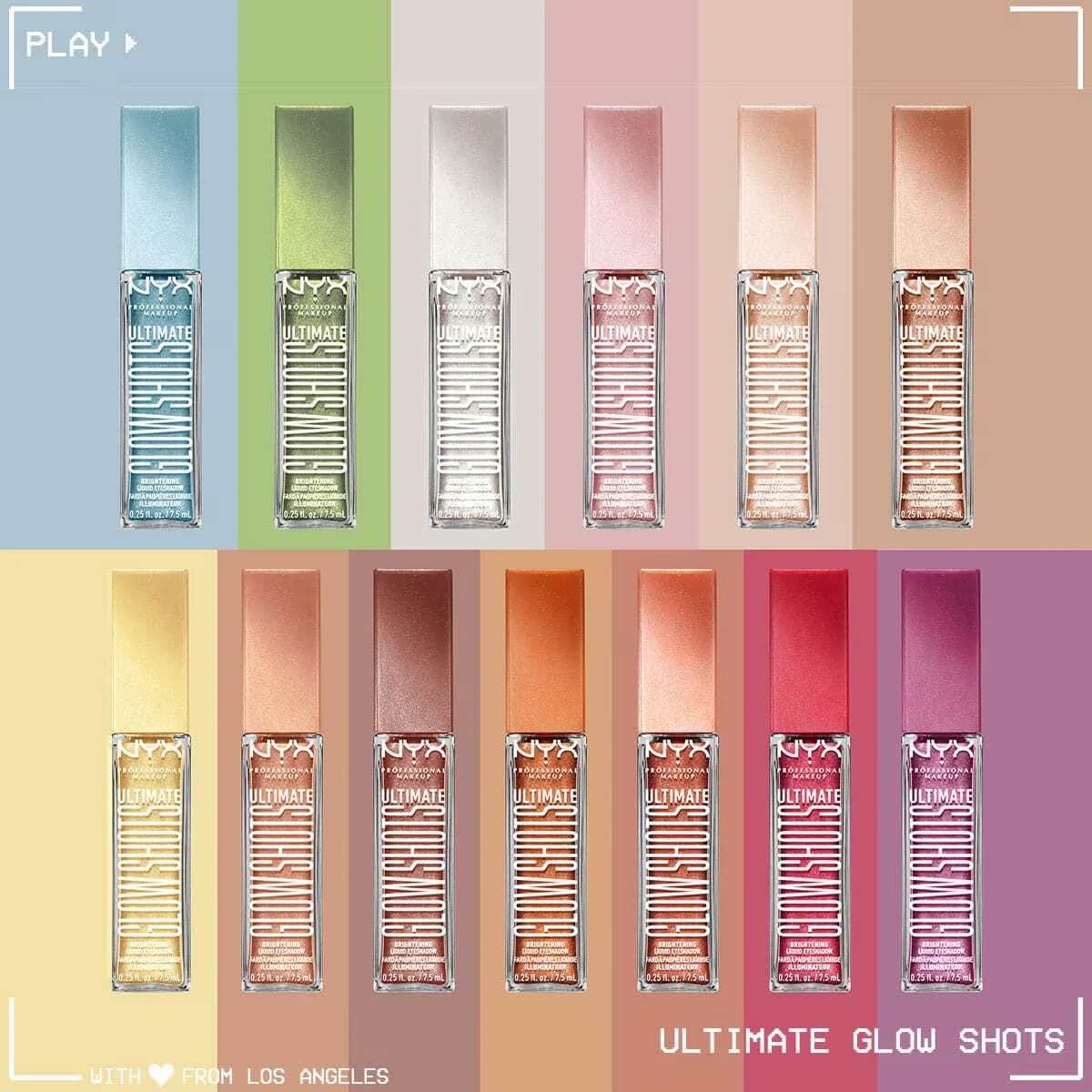 Nyx Professional Makeup Ultimate Glow Shots Shimmering Liquid Eyeshadow 04 grapefruit Glow