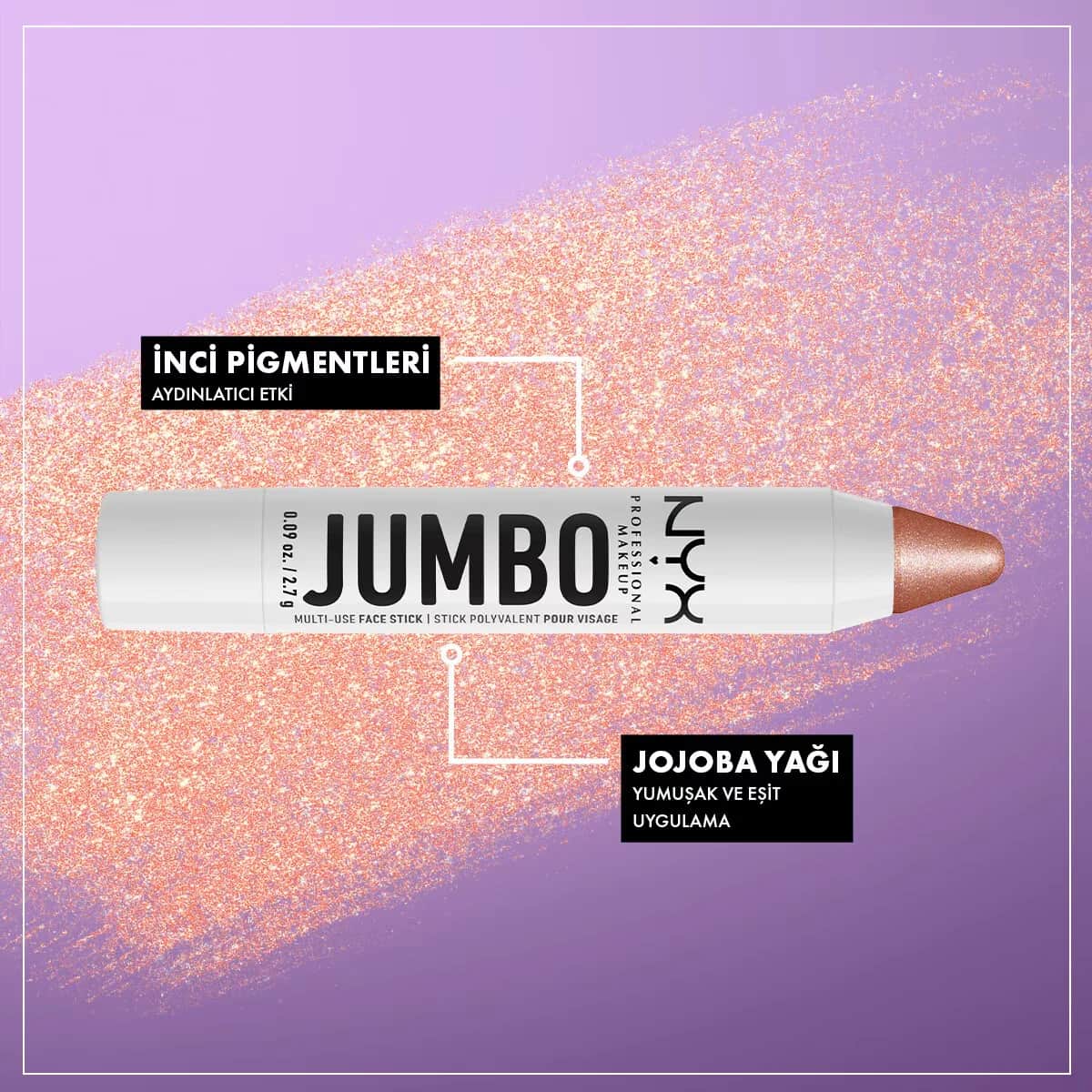 Nyx Professional Makeup Jumbo Face Stick Multi-purpose Stick Illuminator Vanilla Ice Cream