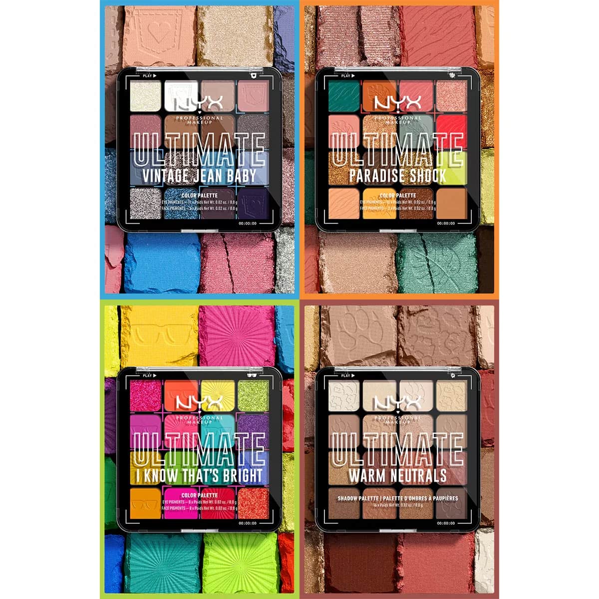 Nyx Professional Makeup Ultimate Shadow Palette Vintage Jean Baby Eyeshadow Palette