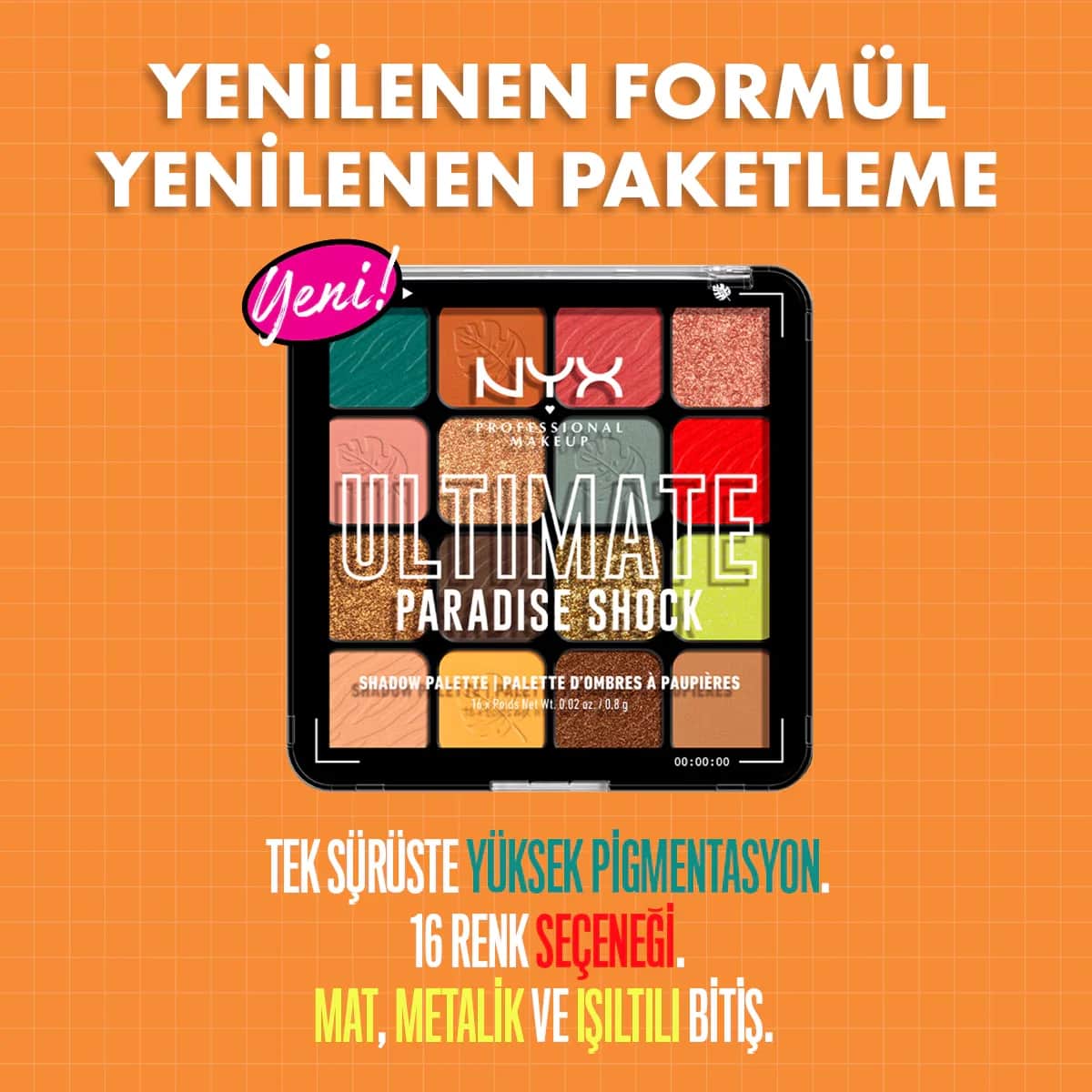 Nyx Professional Makeup Ultimate Shadow Palette Paradise Shock Eyeshadow Palette