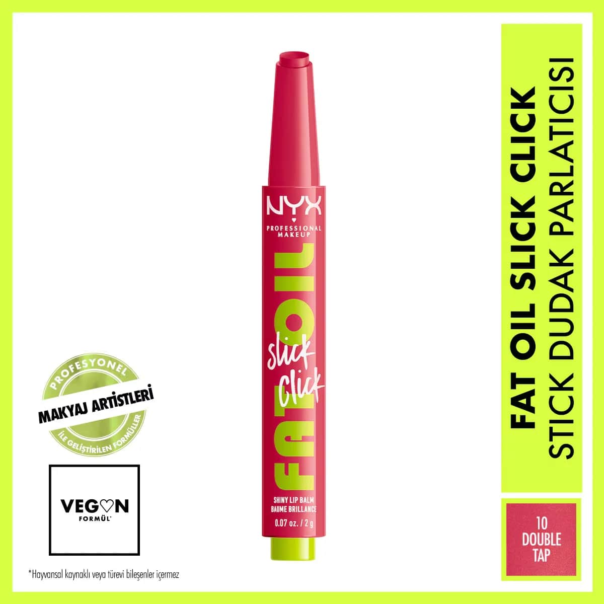 Nyx Professional Makeup Fat Oil Slick Click Shine Lip Balm 10 double Tap