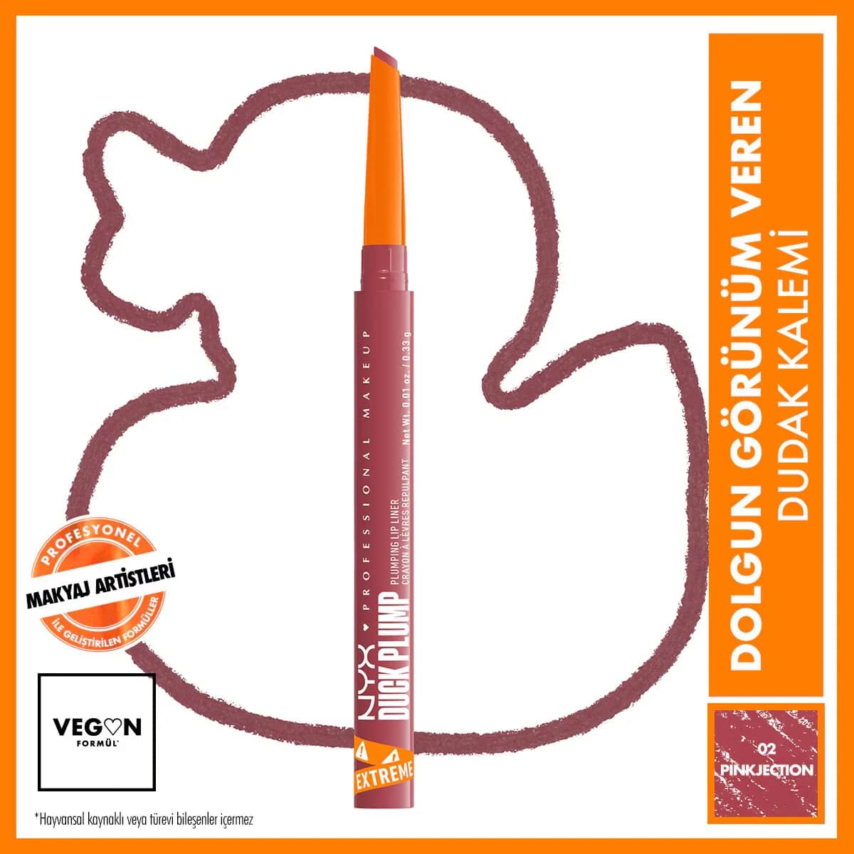 Nyx Professional Makeup Duck Plump Lip Pencil Pink Jection