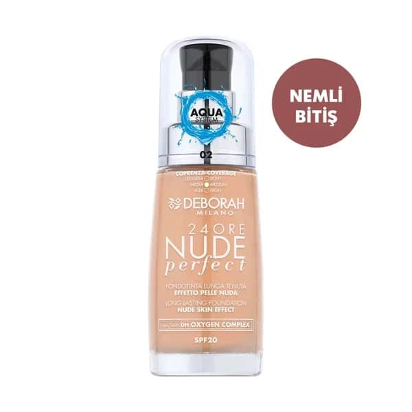 Deborah 24 ore Perfect Nude Foundation No: 02 beige