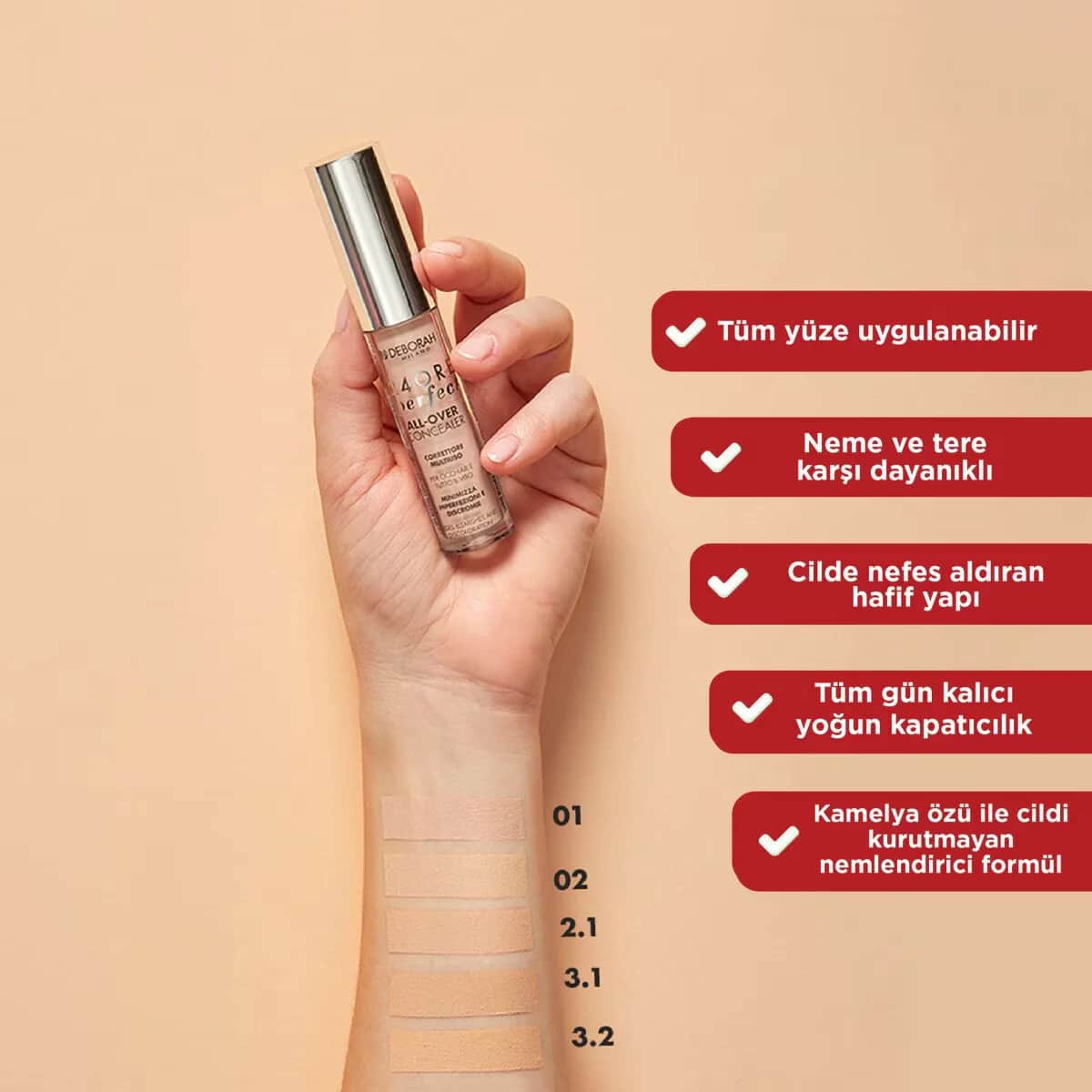 Deborah 24 ore All Over Concealer Waterproof 3.1 nude
