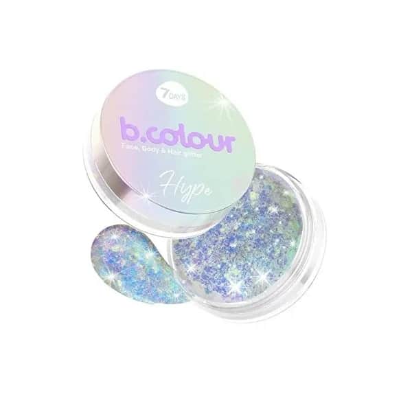 7Days B.Colour Glitter Face, Body &amp; Hair, 02 Hype 25 gr