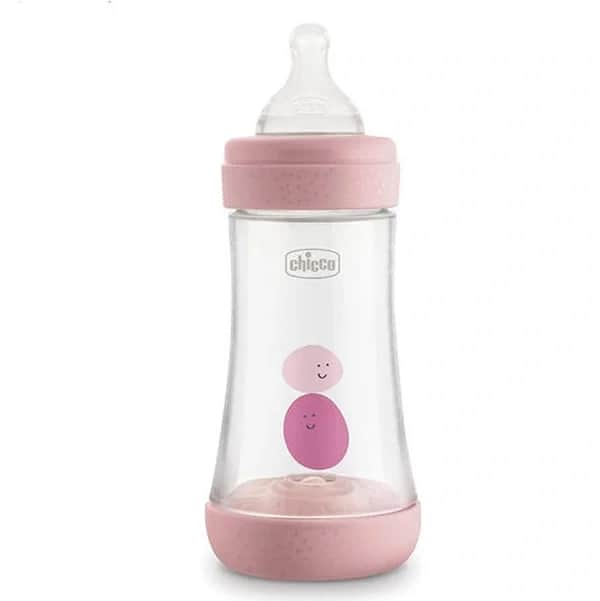 Chicco Intui-flow System 5 perfect 2 m + Baby Bottle 240 ml - Pink