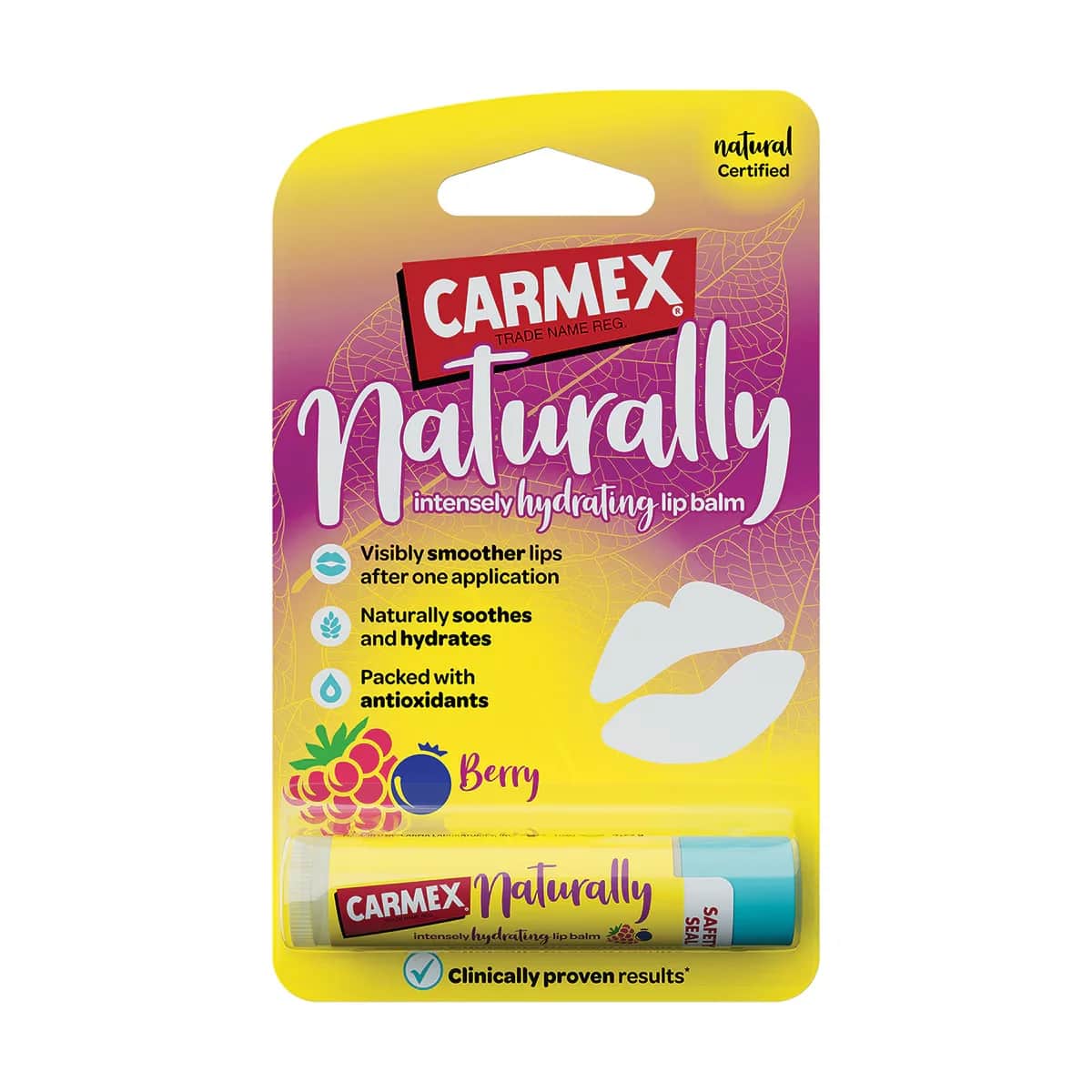 Carmex Naturally Stick Lip Balm Berry 4.25 g