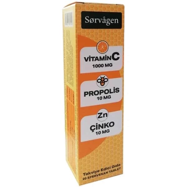 Sorvagen Vitamin C Supplementary Food 20 effervescent Tablets