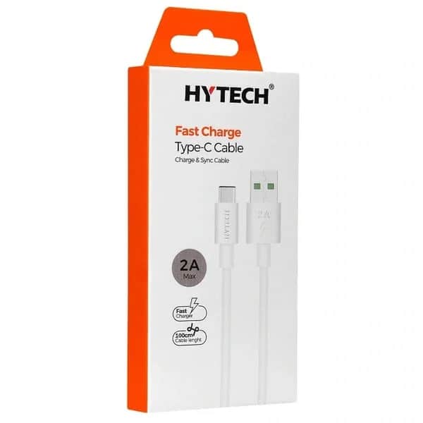 Hytech 1 m 2 a Type-c White Charging Cable Hy-x105