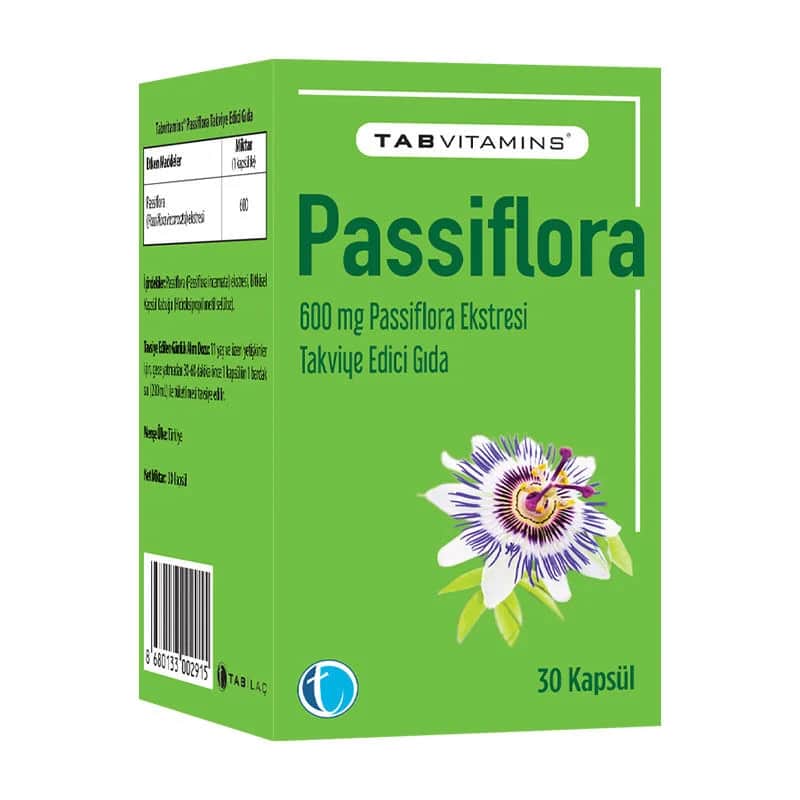 Tabvitamins Passiflora Extract Food Supplement 30 capsules