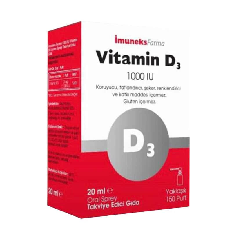 İmuneks Vitamin D3 1000 iu 20 ml