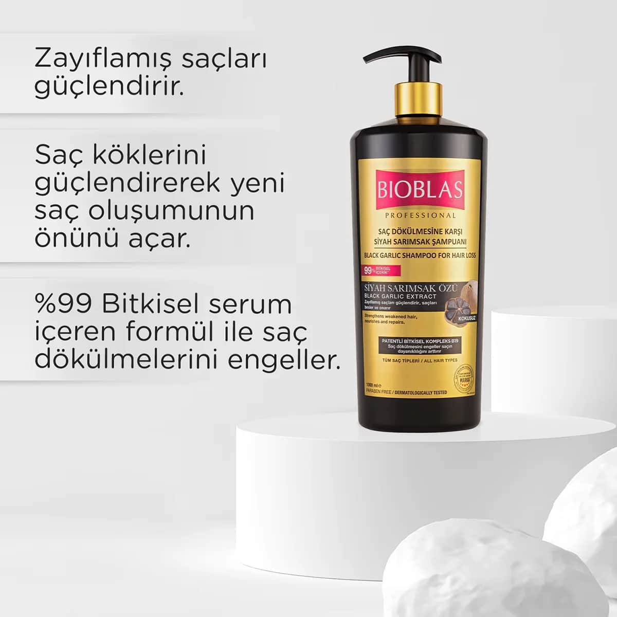 Bioblas Anti Hair Loss Black Garlic Shampoo 1000 ml