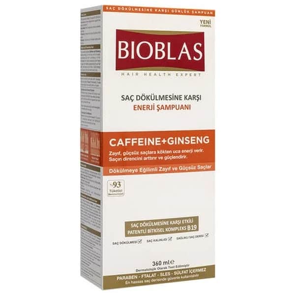 Bioblas Anti Hair Loss Energy Shampoo Caffeine + Ginseng 360 ml