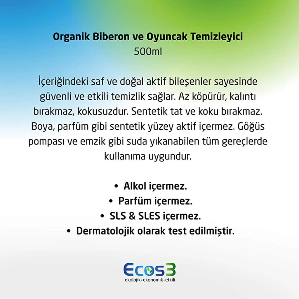 Ecos3 organic Bottle And Toy Cleaner 500 ml
