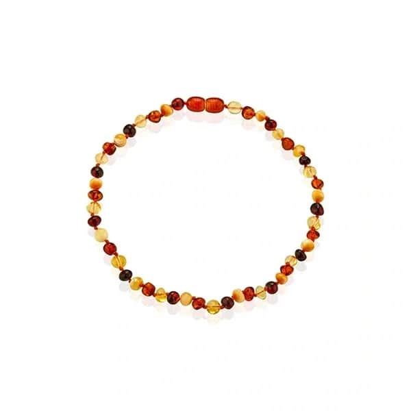 Babyjem Multicolor Amber Teething Necklace for Babies