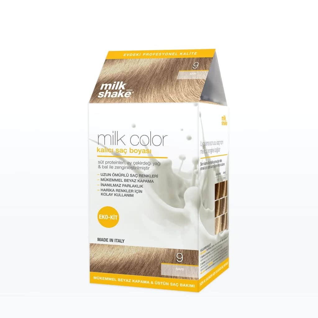 Milk Shake Milk Color Permanent Hair Dye 9 - Yellow - Eco Kit
