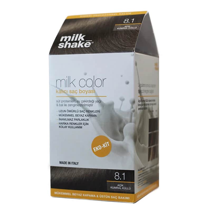 Milk Shake Milk Color Permanent Hair Dye 8.1 - Light Blonde Ash - Eco Kit
