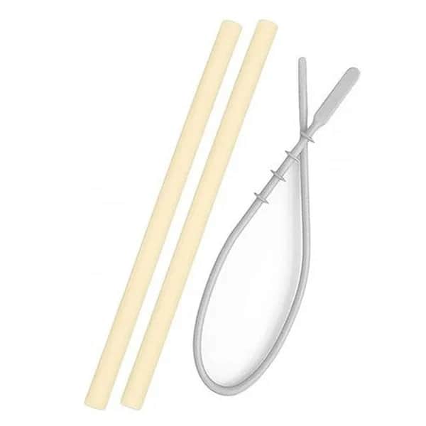 Oioi Silicone Straw With Cleaning Brush 2 liters 6 months+ Yellow