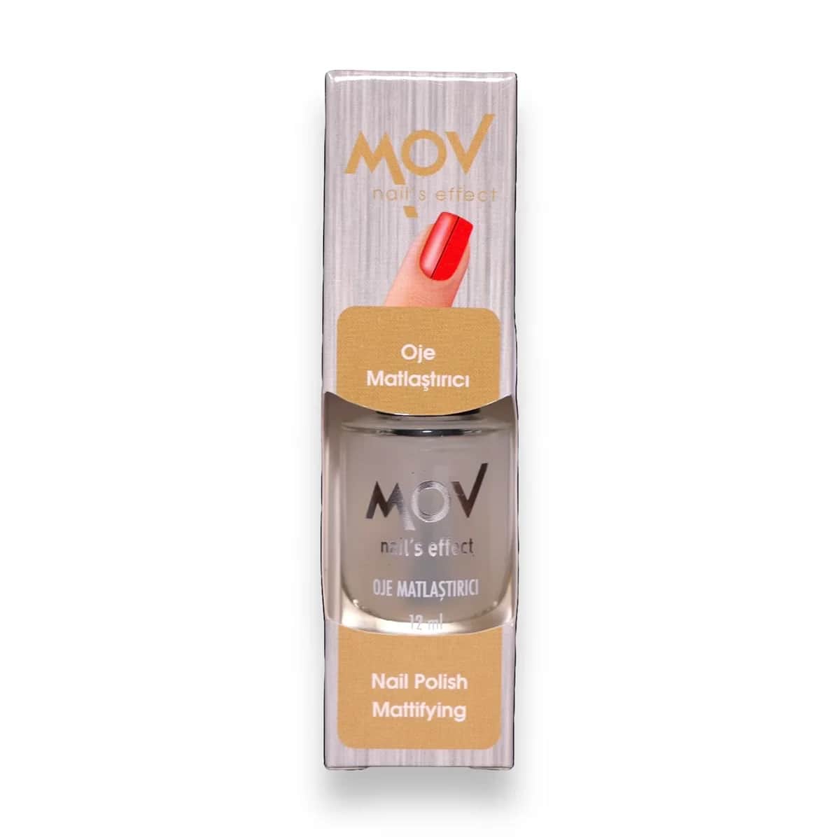 Mov Nail Polish Mattifier 12ml - Matte Finish Top Coat