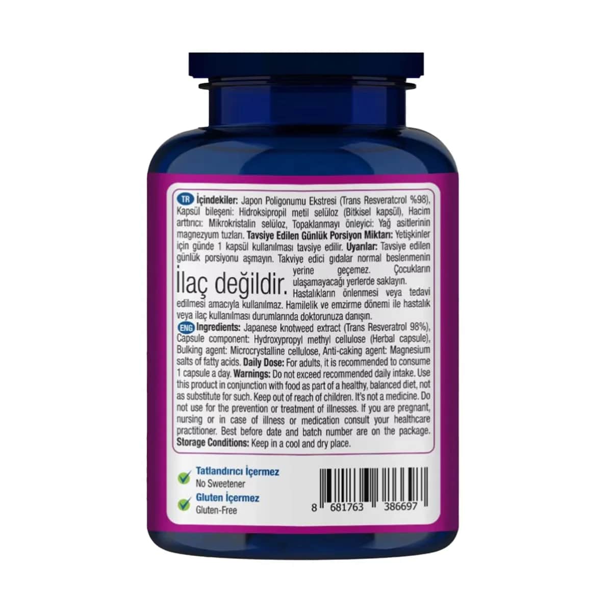 One Up Resveratrol 30 capsules