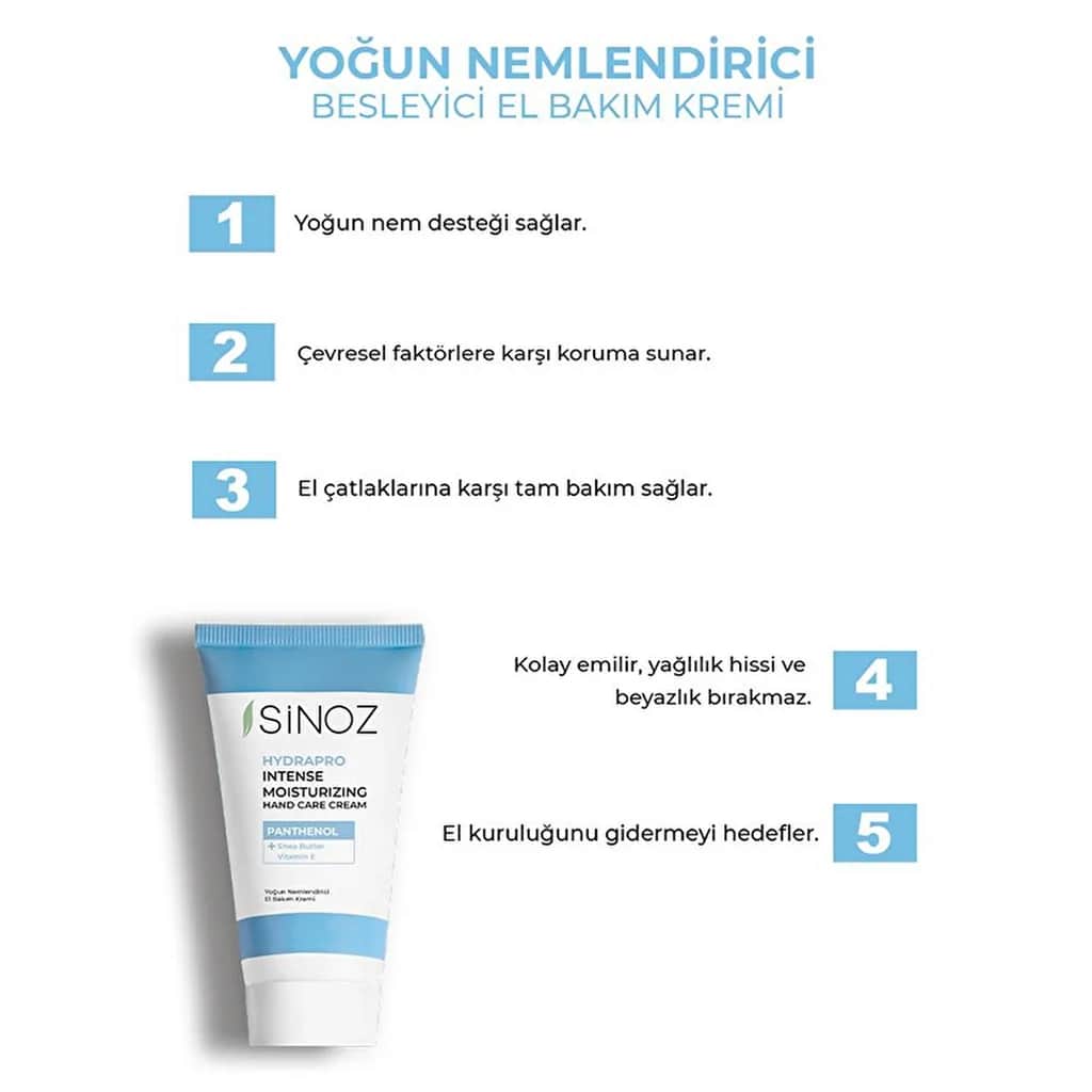 Sinoz Intensive Moisturizing Hand Cream 50 ml