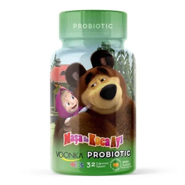 Voonka Masha And The Bear - Probiotic Food Supplement 32 chewable Tablets