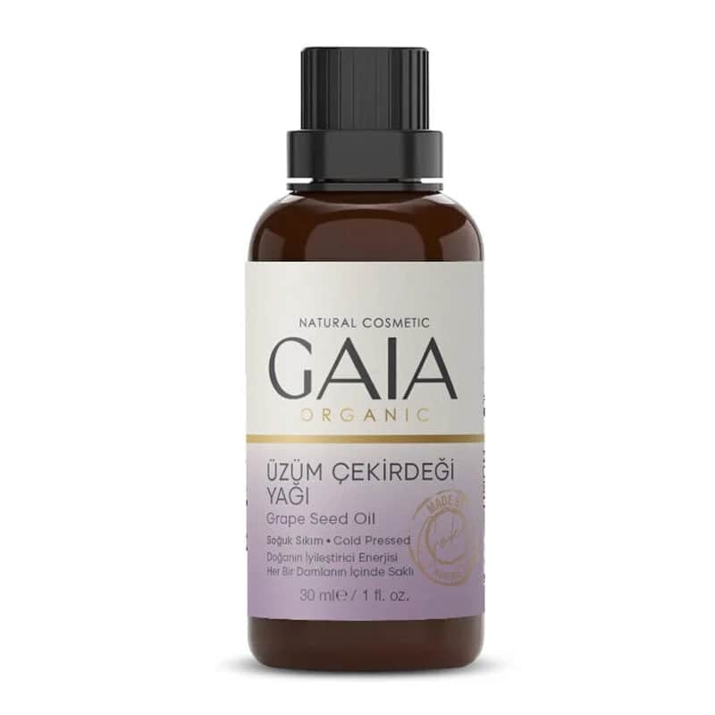 Gaia Organic Cold Pressed Grape Seed Oil - 30ml Pure Extract