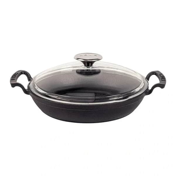 Lava Round Pan Cast Iron Monolithic Pot With Glass Lid