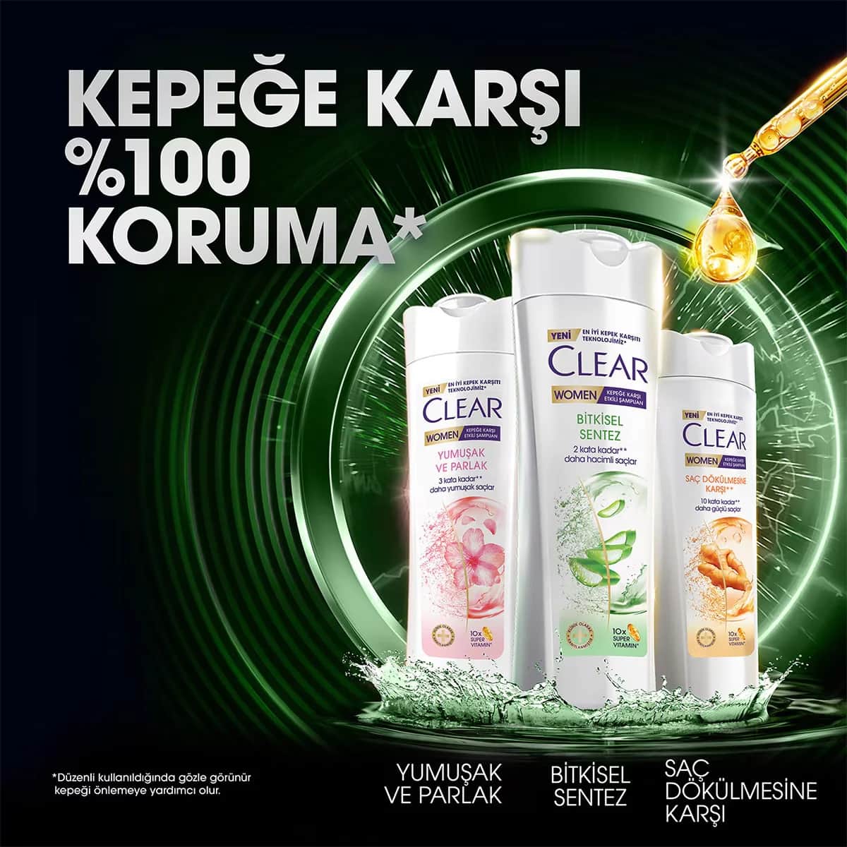 Clear Women Anti-dandruff Shampoo Herbal Synthesis 350 ml