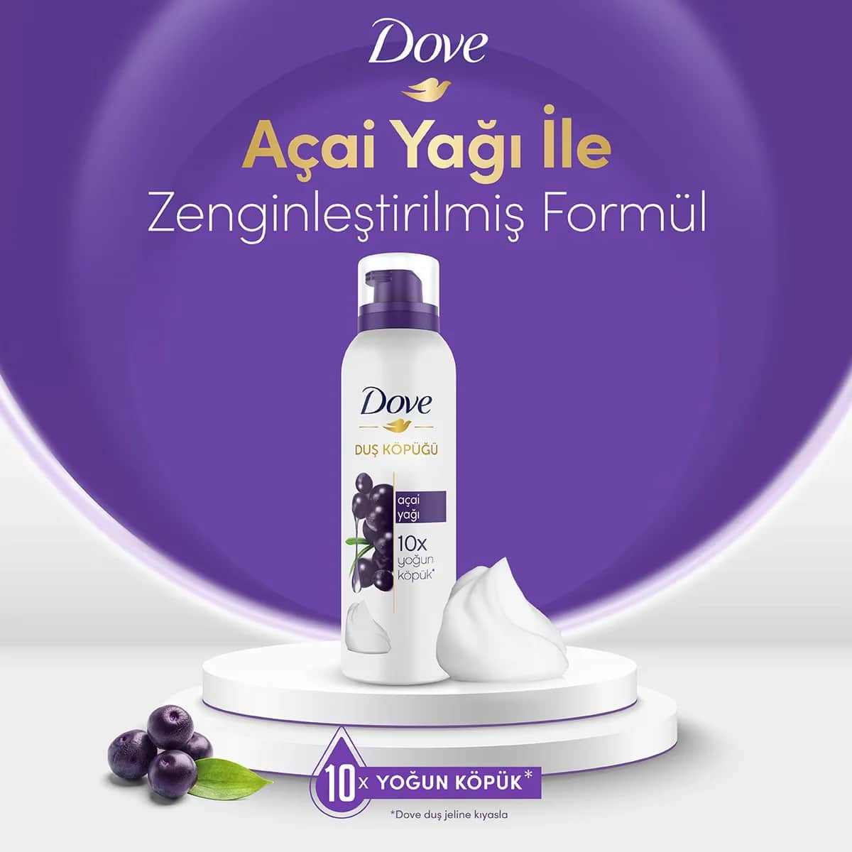Dove Acai Oil Shower Foam 200 ml