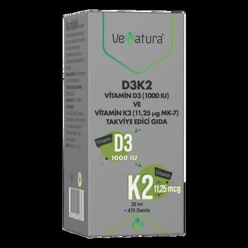 Venatura Vitamin D3 and Menaquinone 7 (11.25 mcg) Food Supplement 20 ml