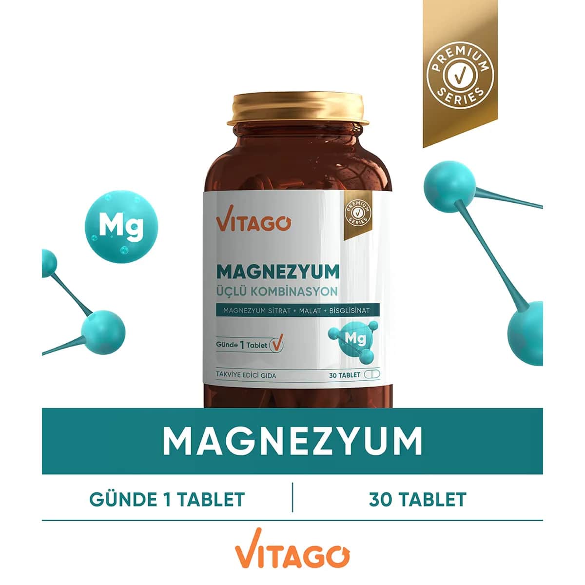 Vitago Magnesium Triple Effect Tablet 30's