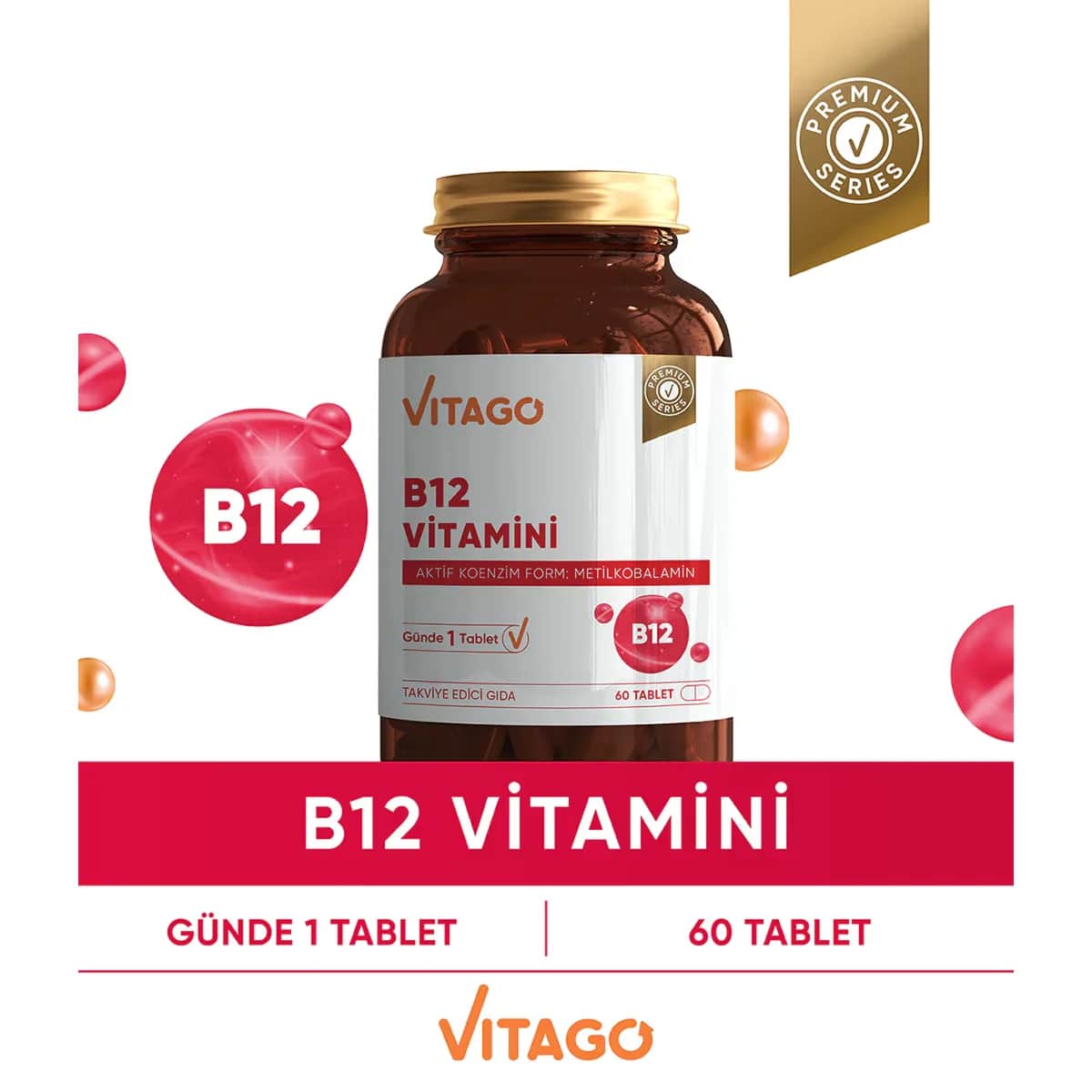 Vitago Vitamin B12 500 mcg Tablets 60's