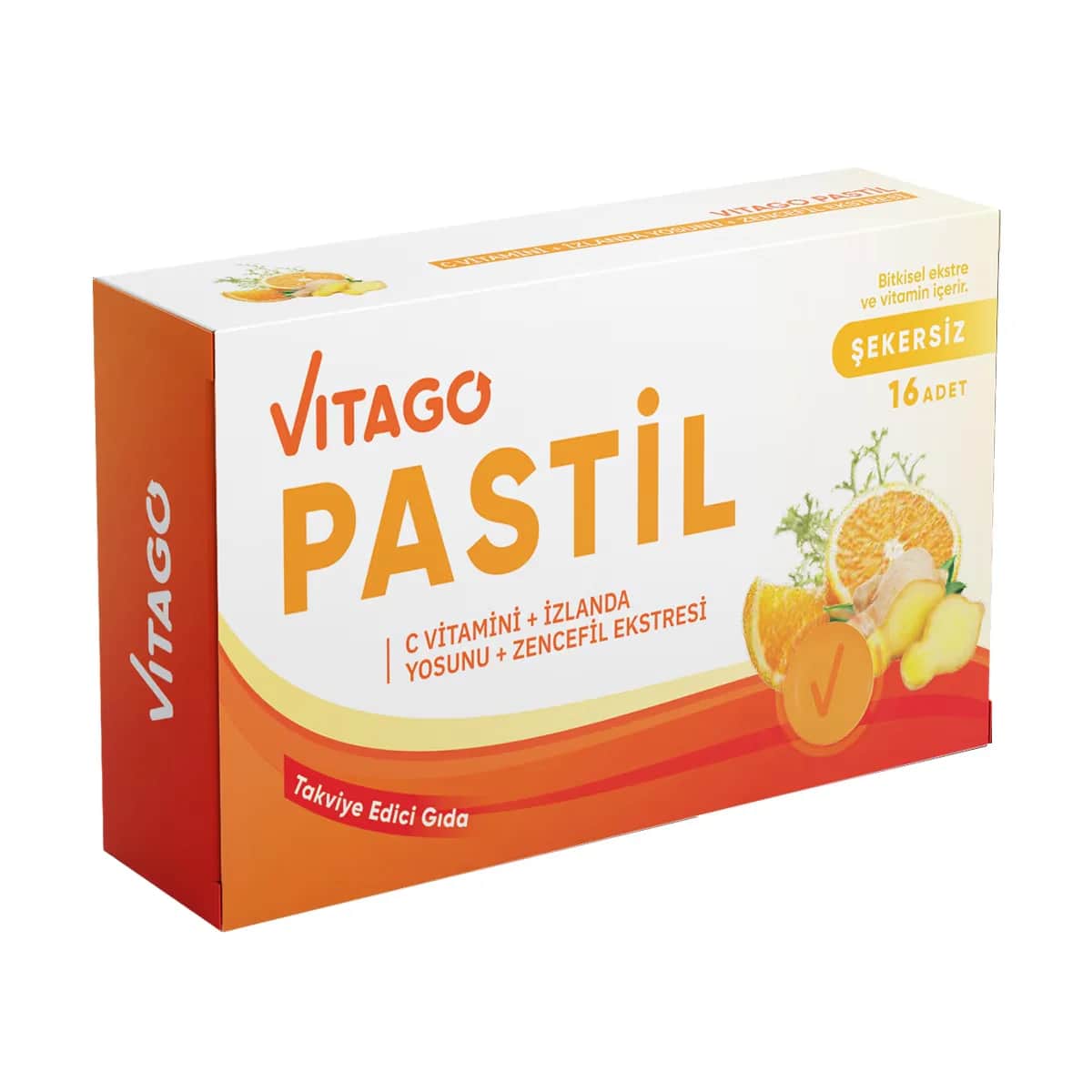 Vitago Pastille Vitamin C Iceland Moss Ginger 16 pack