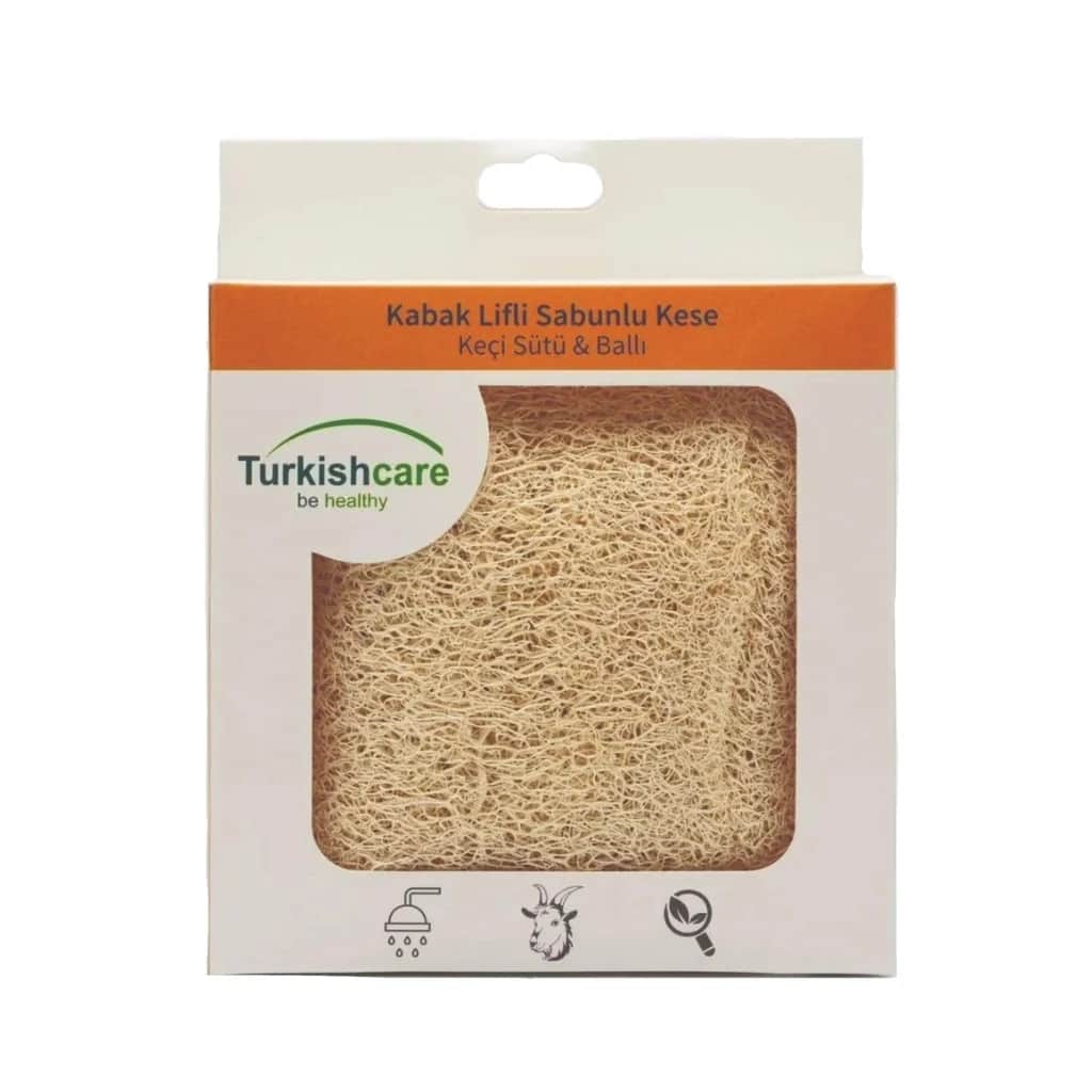 Turkishcare Pumpkin Fiber Soap Goat Milk &amp; Honey