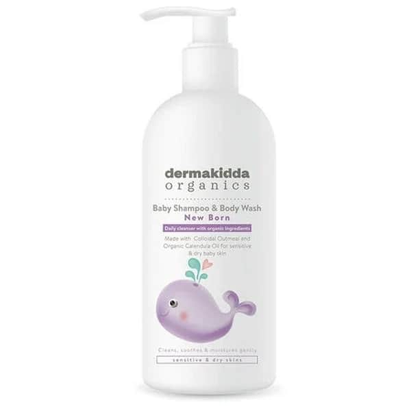 Dermakidda Organic Newborn Baby Hair And Body Shampoo 300 ml