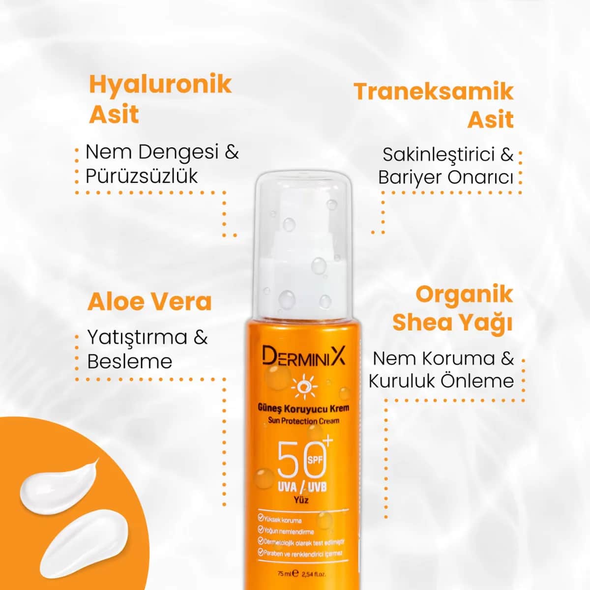 Derminix Face Sunscreen Spray Cream Spf50+ 75 ml