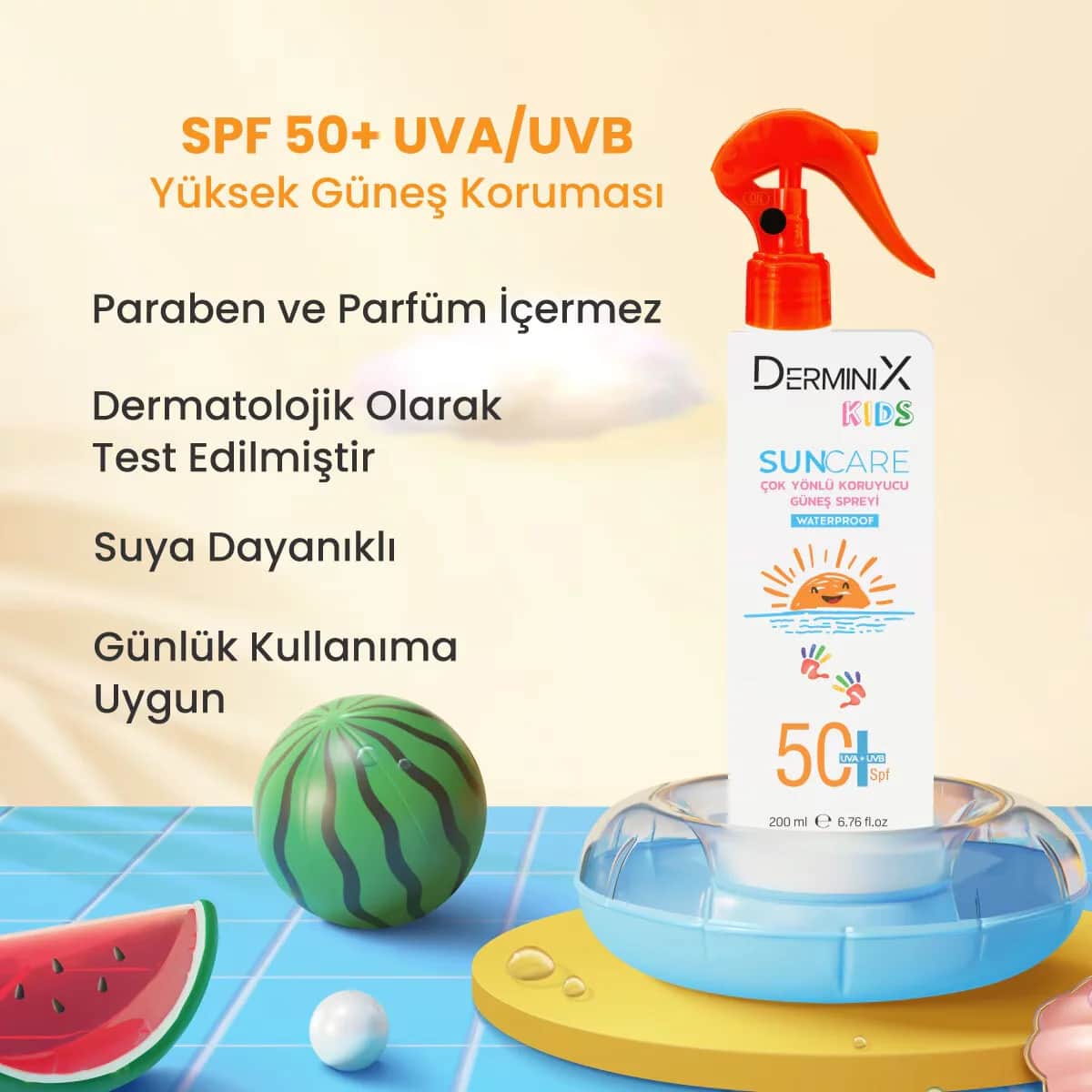 Derminix Children's Sun Cream Spf50 200 ml