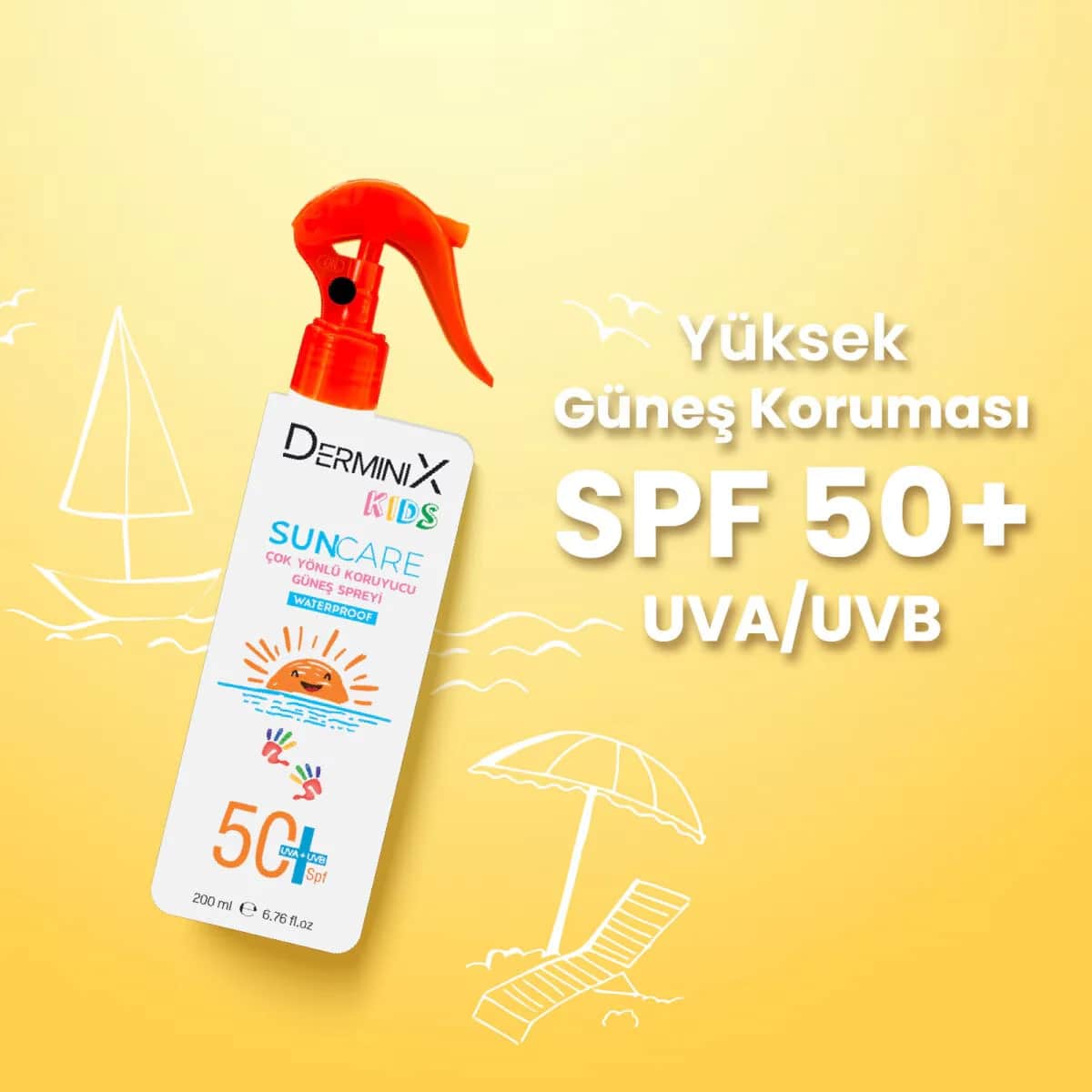 Derminix Children's Sun Cream Spf50 200 ml