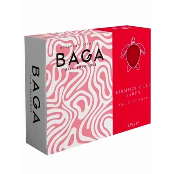 Baga Red Clay Soap 125g - Antibacterial for Oily Skin