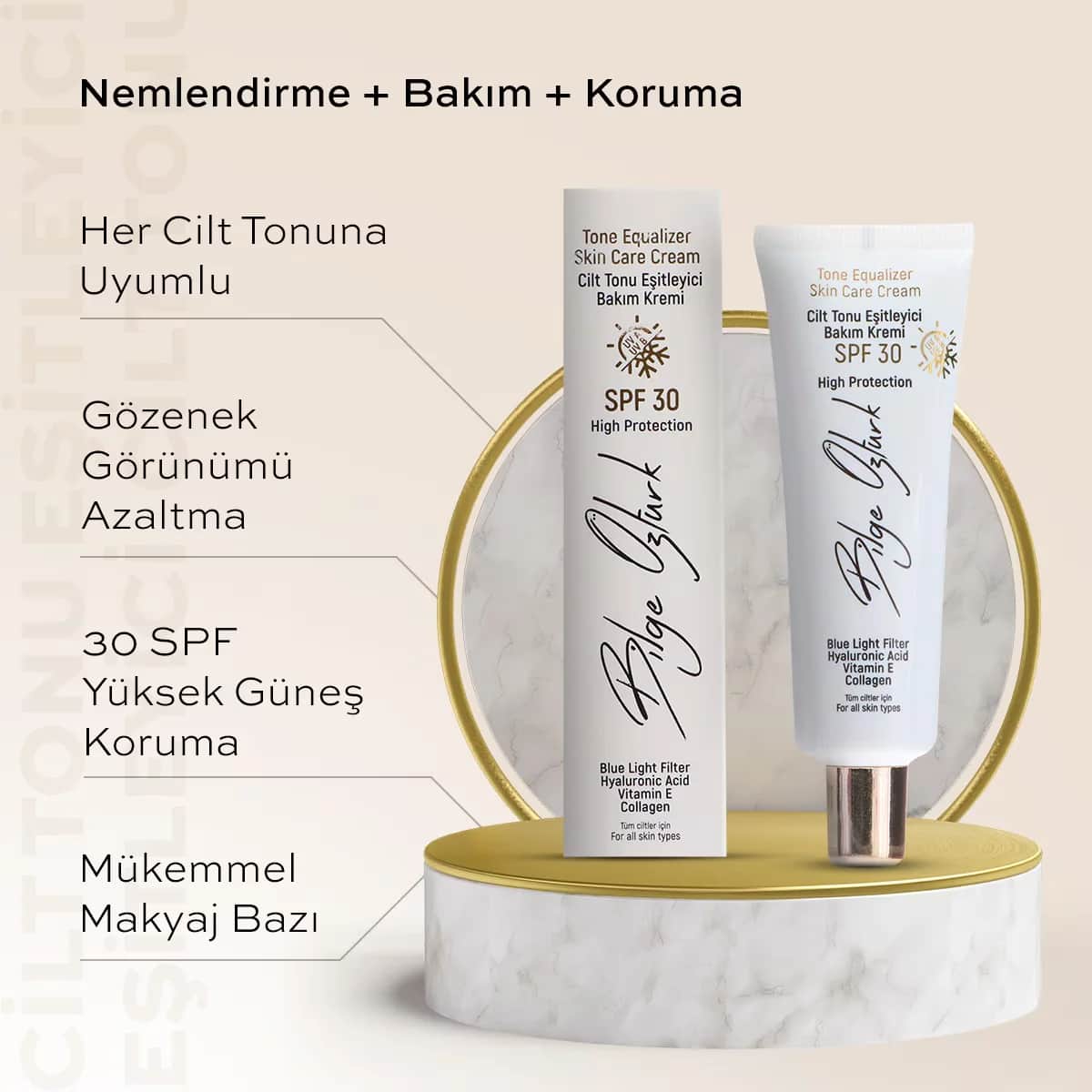 Bilge Öztürk Tone Equalizing Care Cream Spf30 50 ml