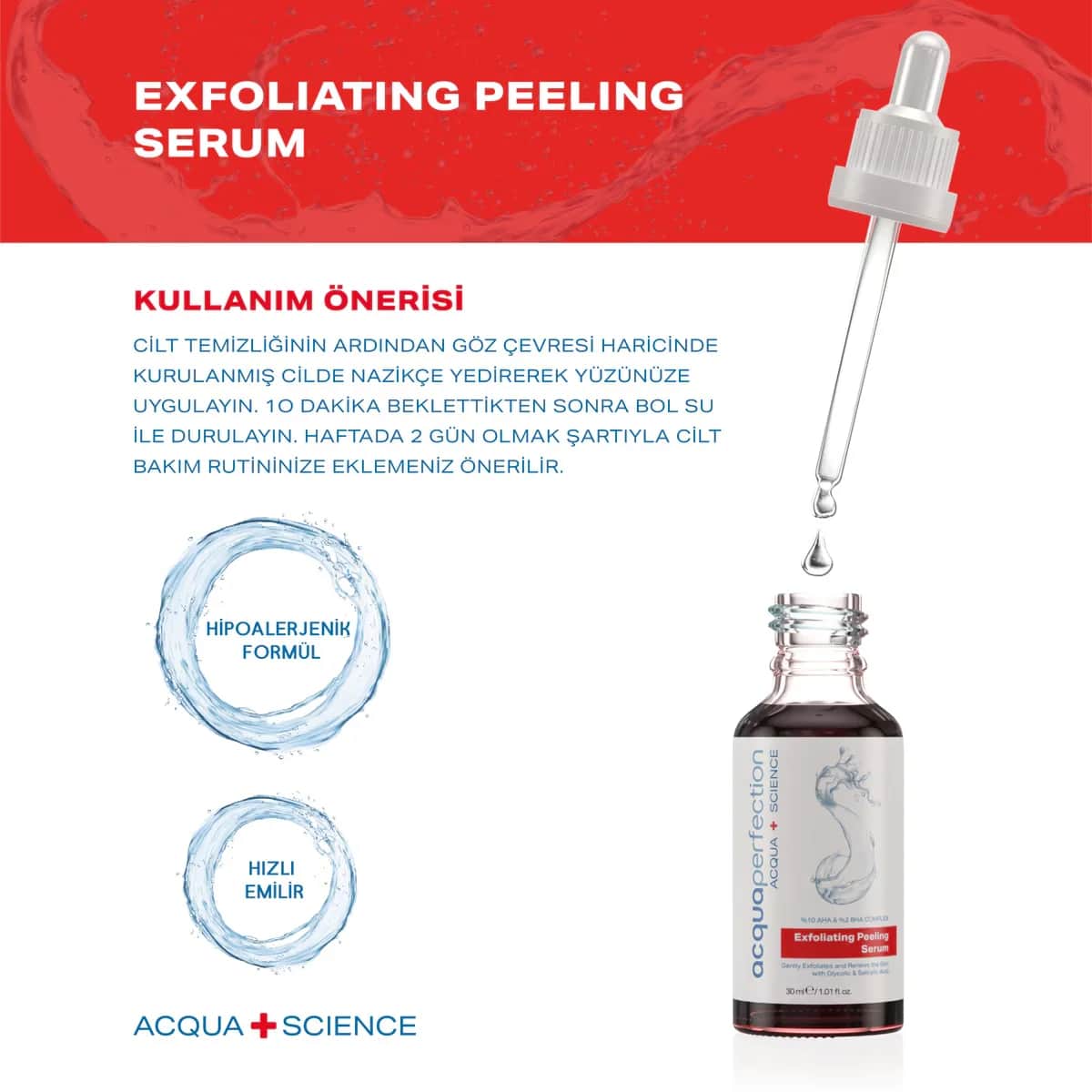 Acqua Perfection Skin Tone Equalizing And Renewing Peeling Serum 30 ml