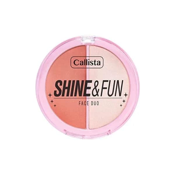 Callista Shine &amp; Fun Face Duo Blush &amp; Highlighter Palette 140 Good Company 1 pcs