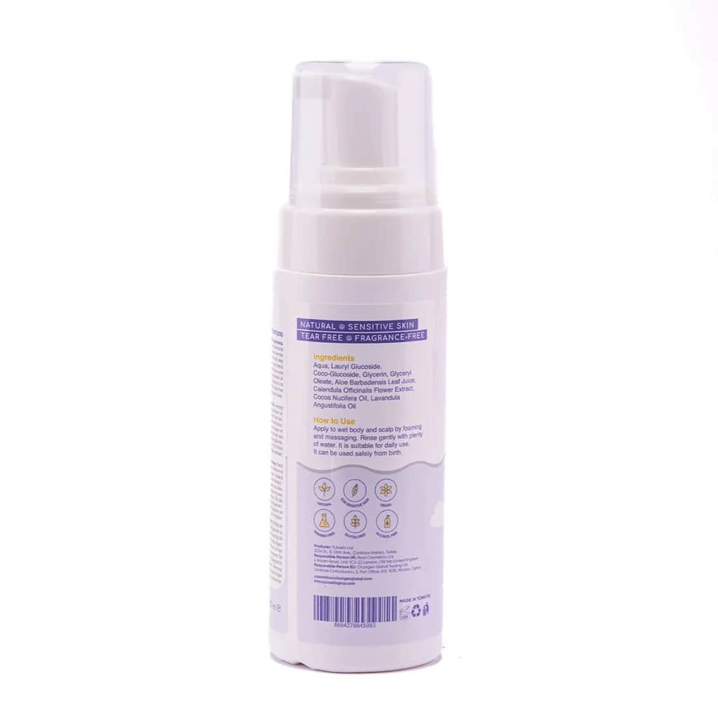 Babyton Newborn Natural And Organic Foam Shampoo 150 ml